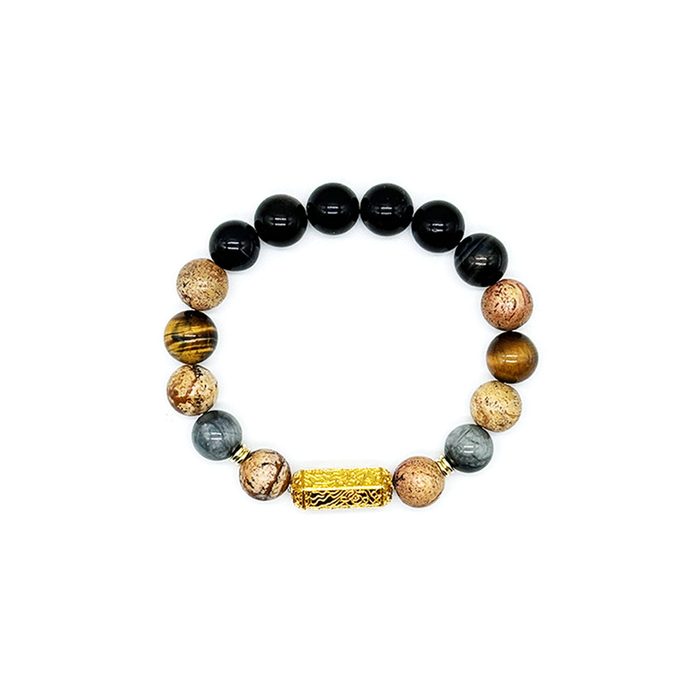 Wish Cylinder Feng Shui bracelet inspired by the Metal Element