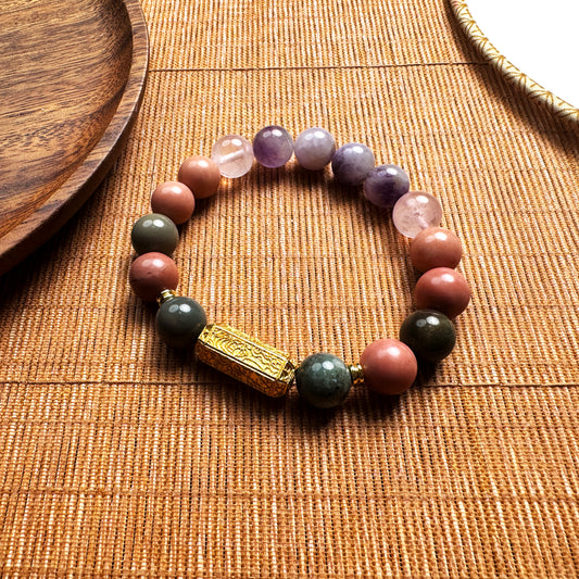 Wish Cylinder Feng Shui bracelet inspired by the Fire Element