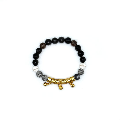 Wealth Radiance Feng Shui bracelet born of the Metal Element